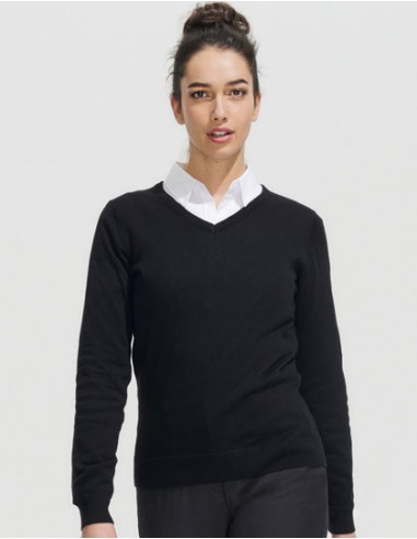 SOL-90010-Womens V-Neck Sweater Galaxy